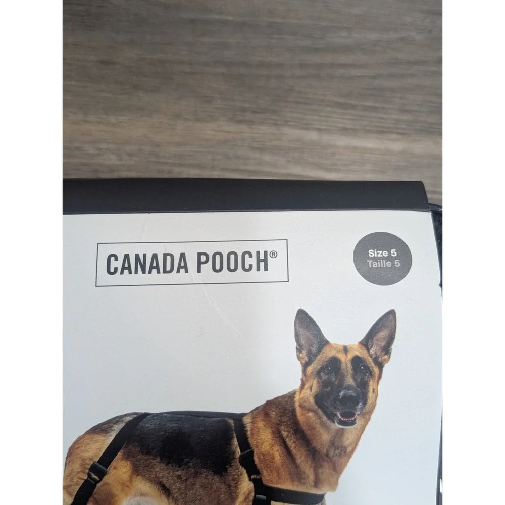 NIP Canada Pooch Suspender Dog Boots Size 5 Black Full Leg Original Packaging